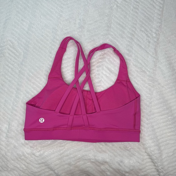 Lululemon Energy Bra Size 6 Hot Pink Strappy Back Athletic - Picture 3 of 4